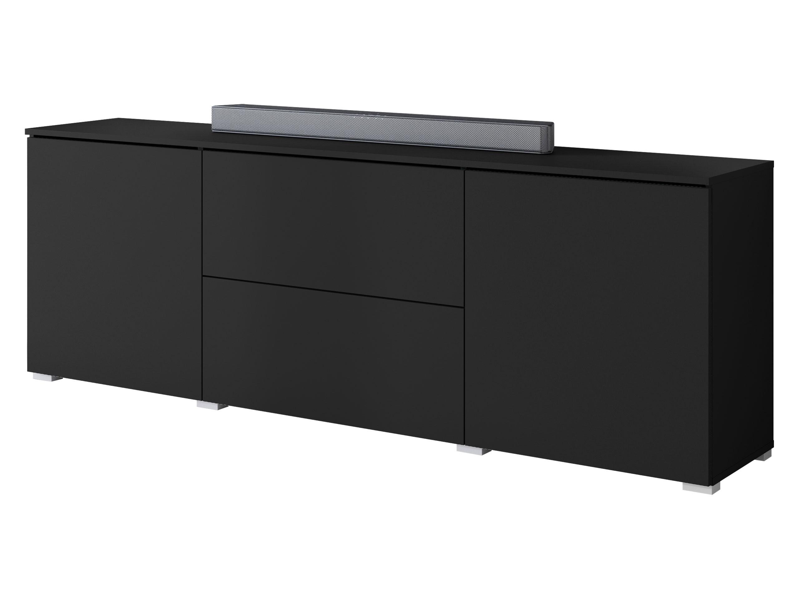 TV-LOWBOARD Vera 180 - Silberfarben/Graphitfarben, Holzwerkstoff/Kunststoff (180/62/35cm) - MIRJAN24
