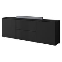 TV-LOWBOARD Vera 180 - Silberfarben/Graphitfarben, Holzwerkstoff/Kunststoff (180/62/35cm) - MIRJAN24