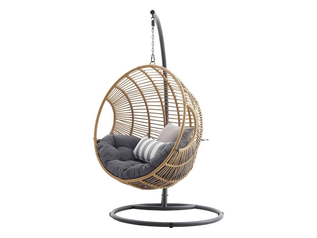 HÄNGESESSEL Nora - Beige, Metall (104/197/69cm) - MIRJAN24