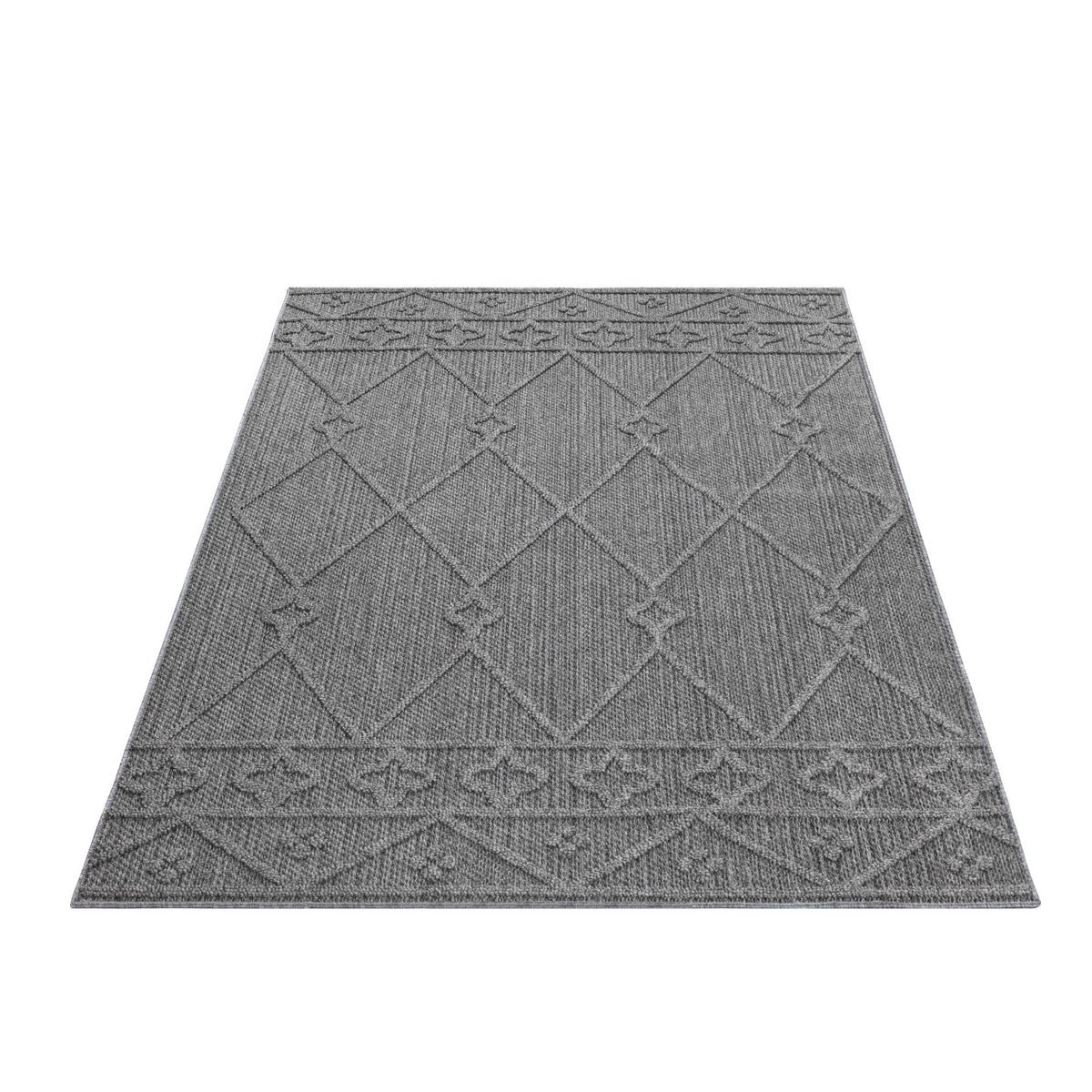 TEPPICH Outdoor IMST in Grau, im Berber-Stil, 120 x 170 cm - Grau, Textil (170/120cm) - KADIMA DESIGN