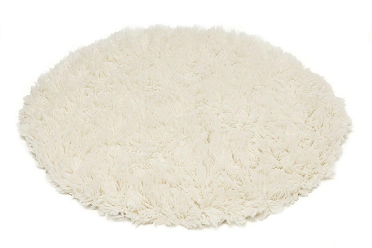 TEPPICH Super Flokati 1400 Naturwollshaggy 125x125 cm - Champagner, Textil (125/125cm) - Rug and Roll