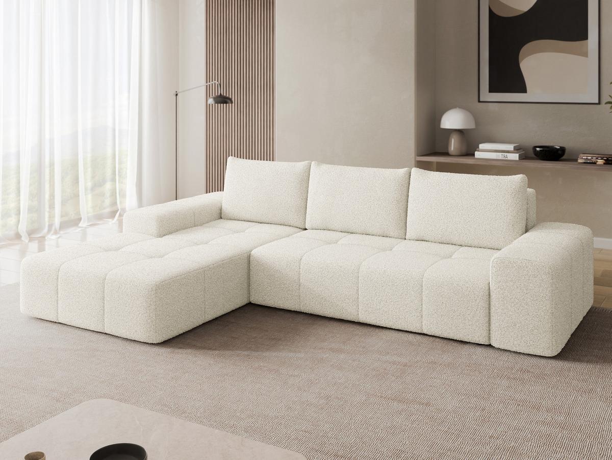 ECKSCHLAFSOFA Tonseo L, Seite: Links - Sandfarben/Schwarz, Holz/Kunststoff (275/173cm) - MIRJAN24