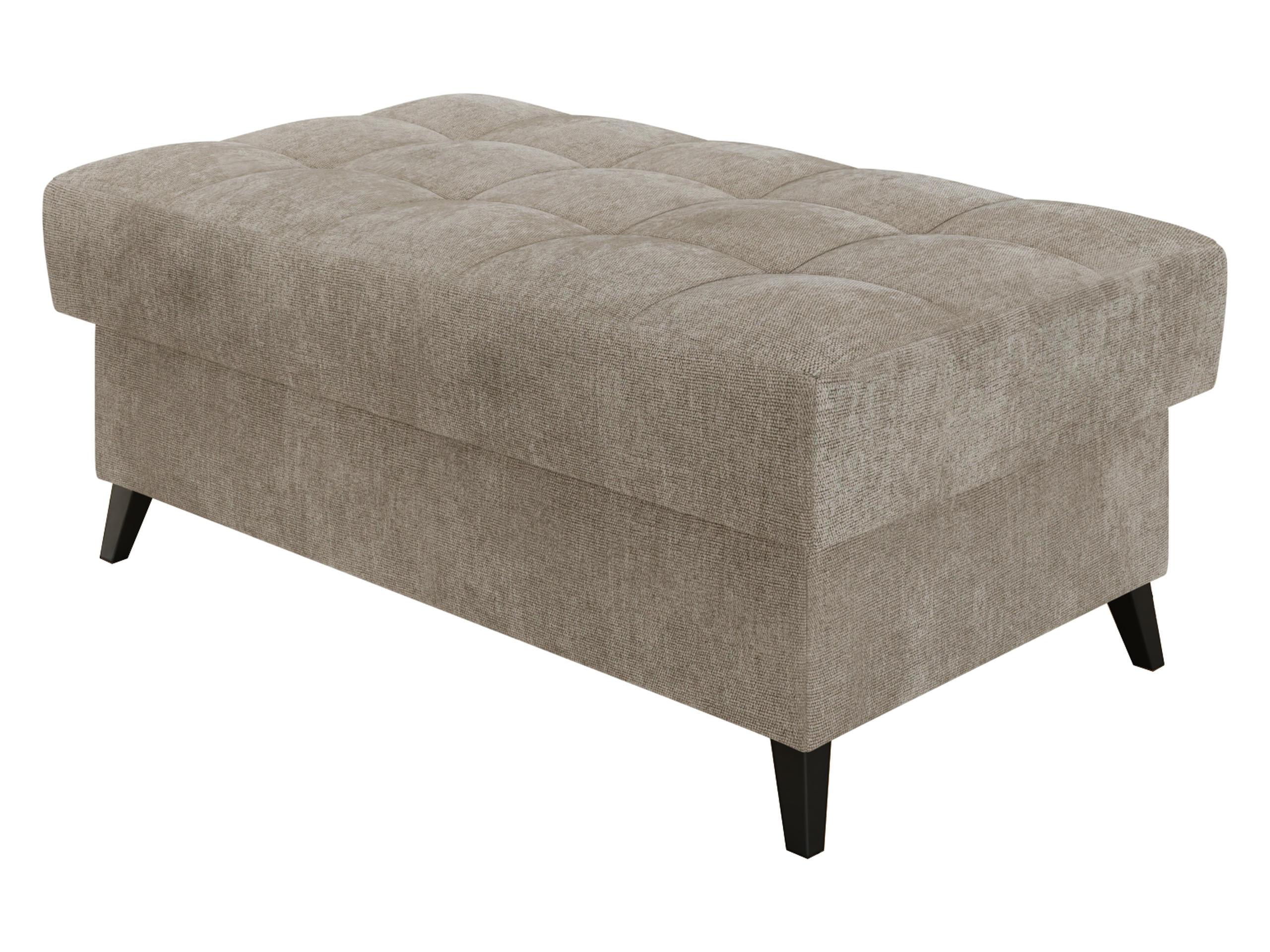 POLSTERHOCKER Nord - Taupe/Schwarz, Holz/Textil (106/44/67cm) - MIRJAN24