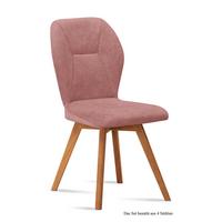 ESSZIMMERSTUHL (4er-Set) Donia 51x92x60 Eiche geölt/Rosewood - Eichefarben/Dunkelrosa, Kunststoff (60/92/51cm) - 58aufmkessel