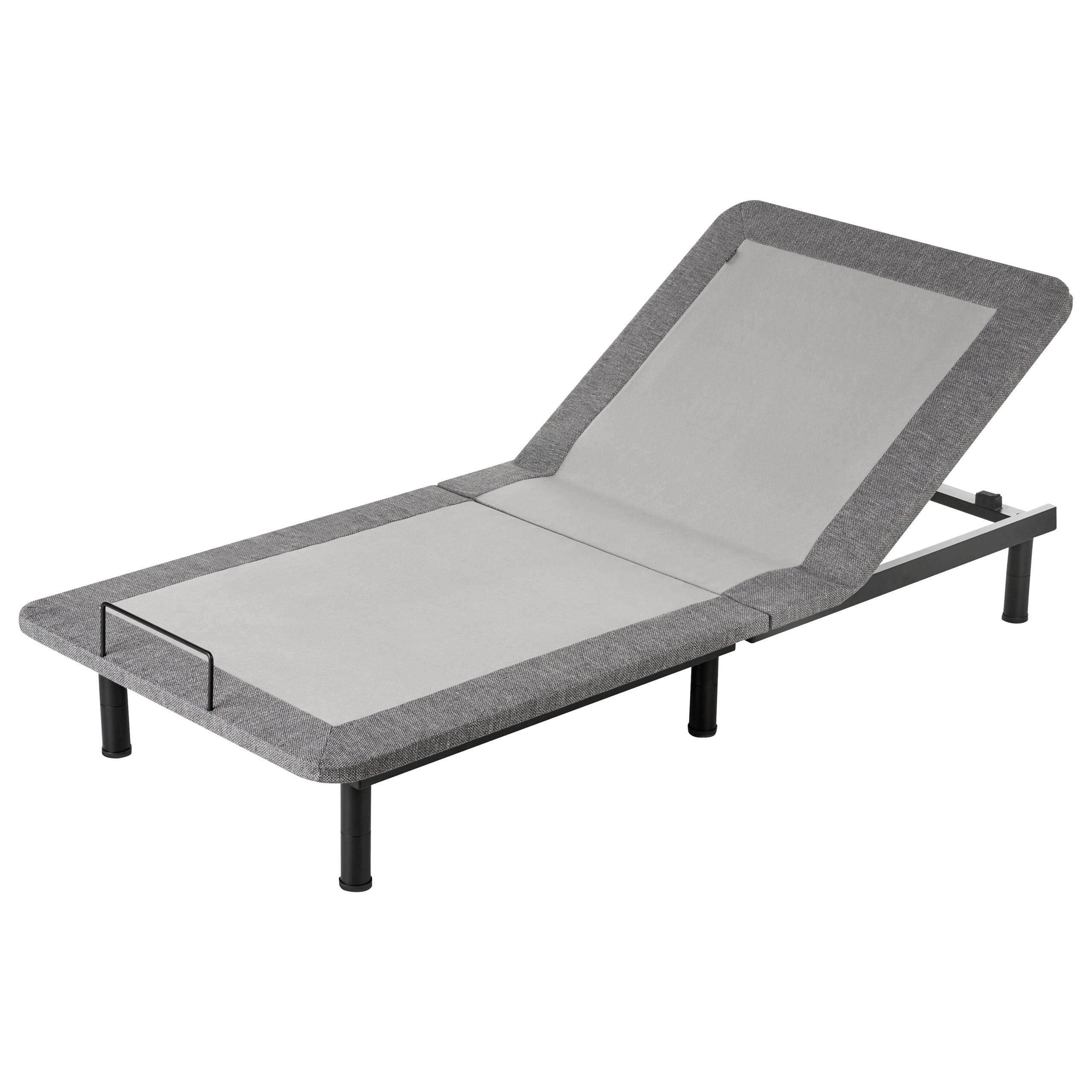 LATTENROST elektrisch verstellbar BRUNOY 90 x 200 cm Grau - Schwarz/Grau, Metall (90/200cm) - Beliani