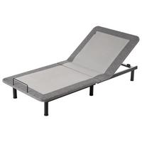 LATTENROST elektrisch verstellbar BRUNOY 90 x 200 cm Grau - Schwarz/Grau, Metall (90/200cm) - Beliani