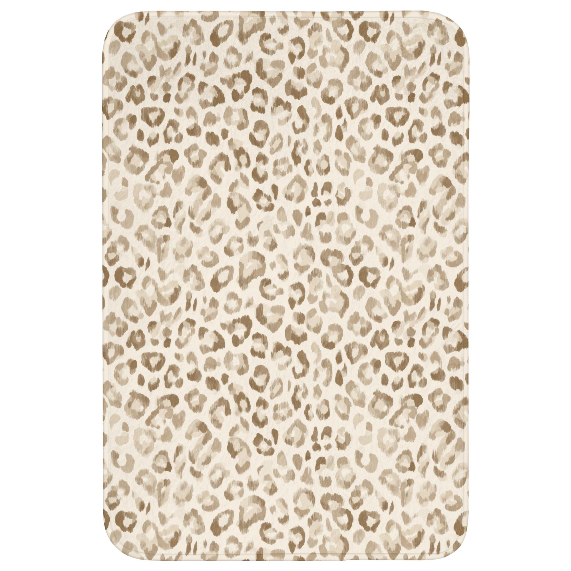 WC-VORLEGER Leopard - Klassisch - Beige Toilettenvorleger 60x90 cm - Hellbraun, Textil (60/1cm) - OnlyWow