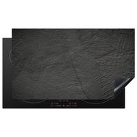 HERDABDECKPLATTE Beton - Schwarz - Industriell Induktionsschutz 91.2x52 cm - Anthrazit, Kunststoff (91.2/52/0.2cm) - MuchoWow
