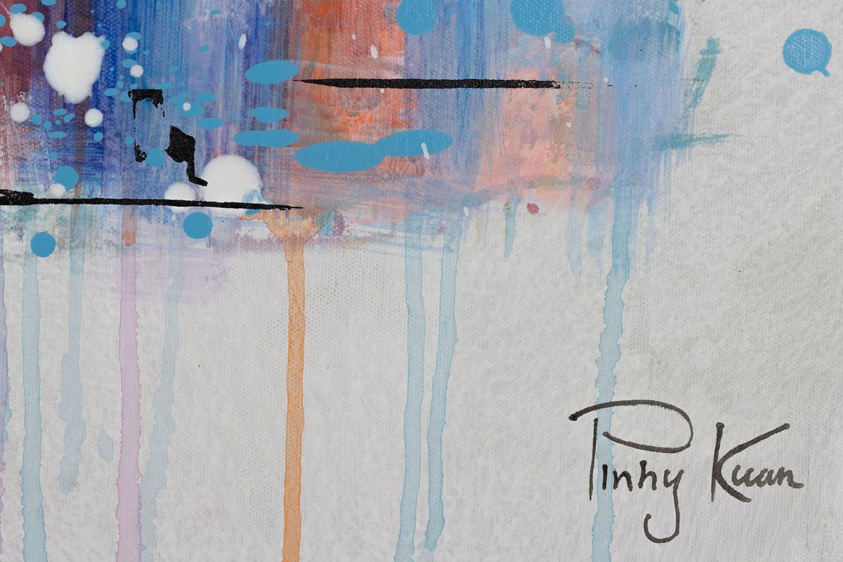 ACRYLBILD HANDGEMALT 120/60 cm - Multicolor/Grau, Holz/Textil (120/60cm) - KUNSTLOFT
