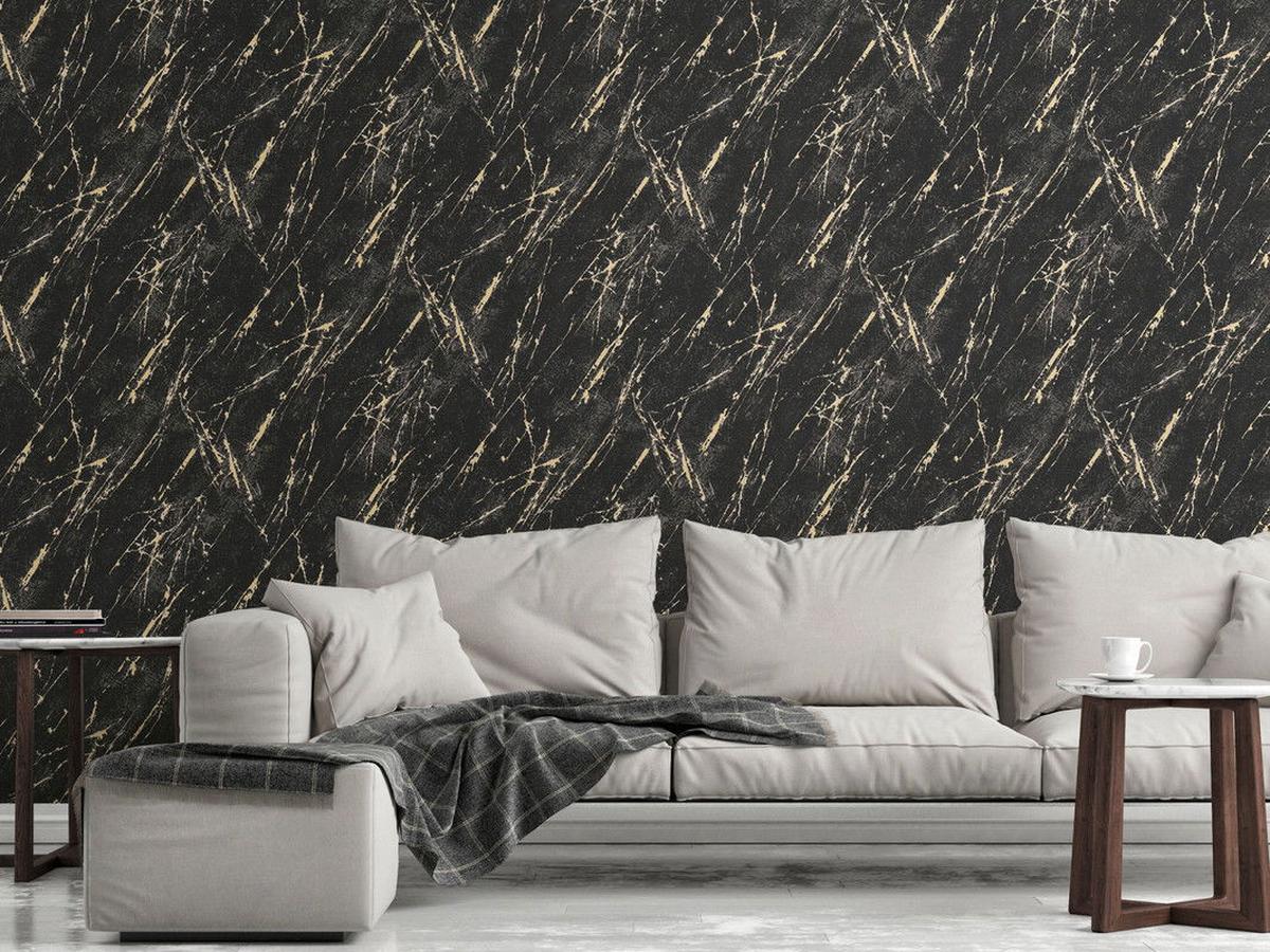 VLIESTAPETE Schwarz 53/1005 cm - Schwarz, Textil (53/1cm) - KUNSTLOFT