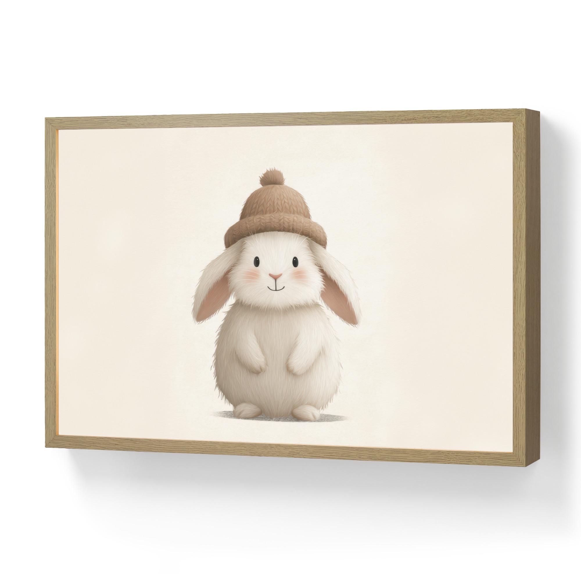 NACHTTISCHLAMPE MIT AKKU Kaninchen - Hut - Ohren - Beige 60x40 cm - Creme, Holzwerkstoff (8/60/40cm) - OnlyWow