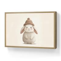 NACHTTISCHLAMPE MIT AKKU Kaninchen - Hut - Ohren - Beige 60x40 cm - Creme, Holzwerkstoff (8/60/40cm) - OnlyWow