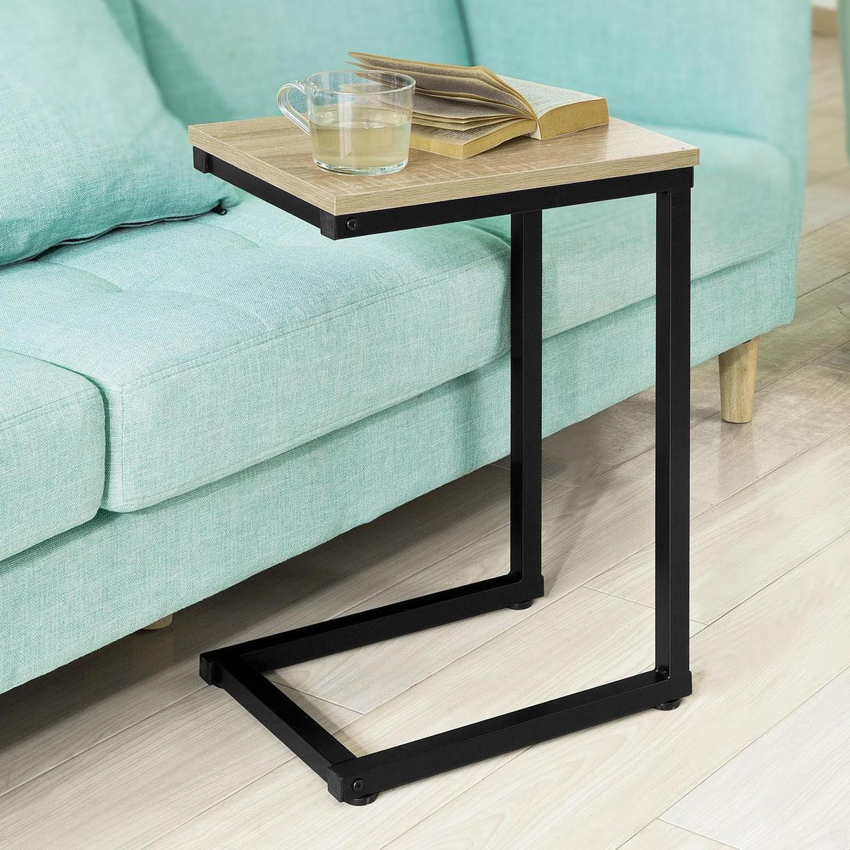 BEISTELLTISCH Natur - Naturfarben, Holzwerkstoff/Metall (40/30/60cm) - SoBuy