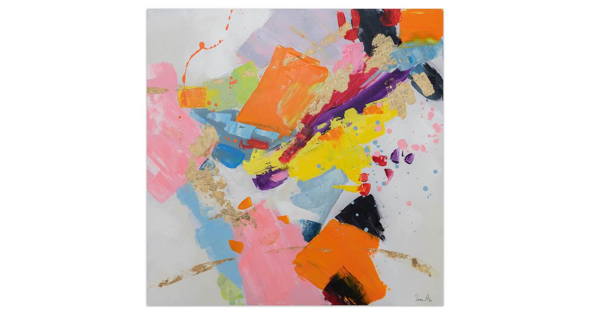 ACRYLBILD HANDGEMALT 80/80 cm - Multicolor, Holz/Textil (80/80cm) - KUNSTLOFT