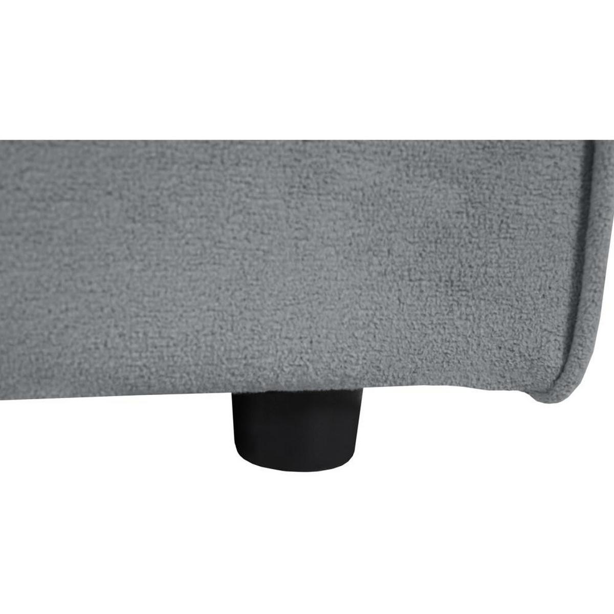 2-SITZER SOFA Pedro ohne Schlaffunktion hellgrau - Hellgrau/Schwarz, Textil (185/75/88cm) - Beautysofa