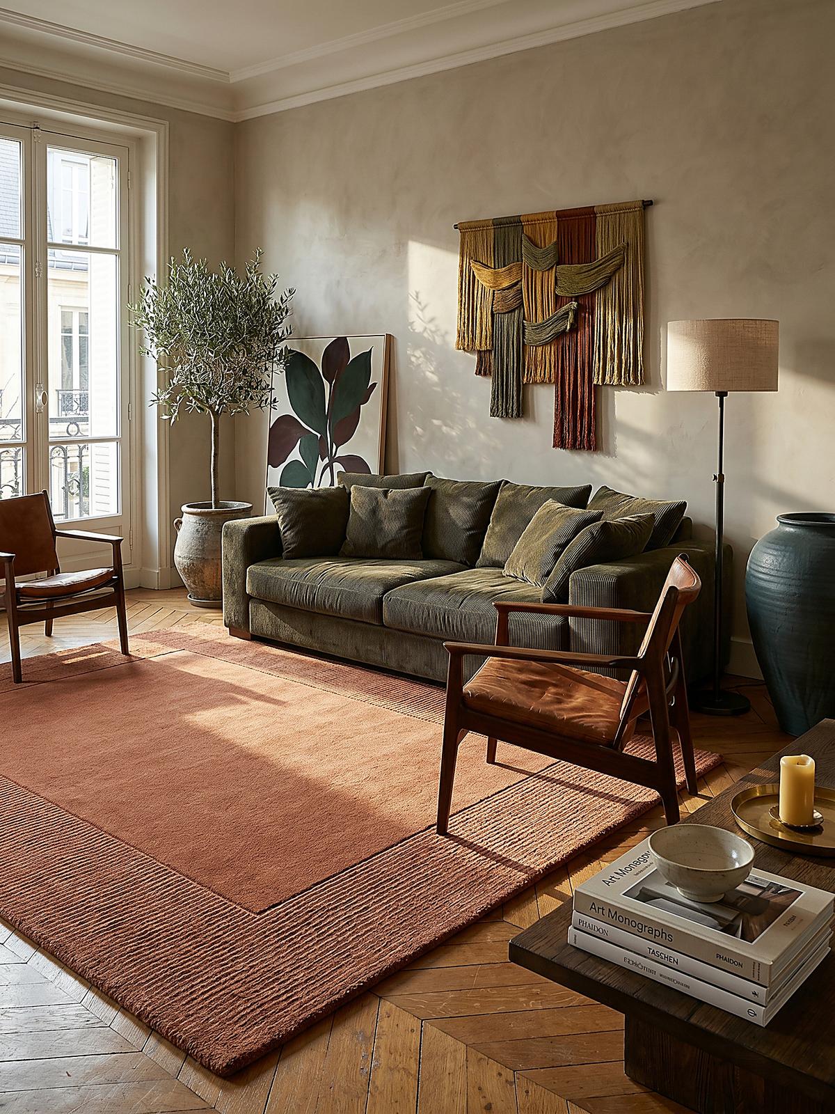 WOLLTEPPICH MOLE, einfarbig, Orange, 120 x 170 cm - Orange, Textil (170/120cm) - KADIMA DESIGN