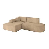ECKSOFA Ottomane Links IREA-L1-v3 - 234x171x79 cm Beige - Beige, Holzwerkstoff/Textil (234/171cm) - ALTDECOR