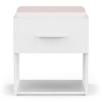 NACHTTISCH reverso weiss - Weiß, Holzwerkstoff (34.3/45.8/48cm) - Calicosy