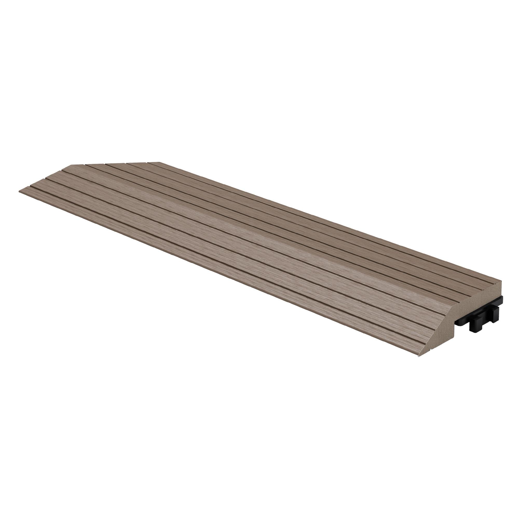 ABSCHLUSSLEISTE WPC Ecke links Dunkelbraun - Dunkelbraun, Holzwerkstoff (38/2/7.5cm) - ML-DESIGN