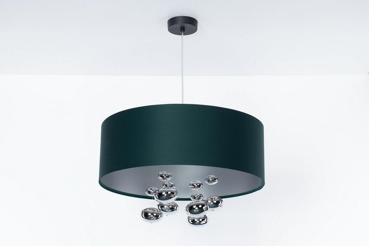 HÄNGELEUCHTE Grün 40/96 cm - Silberfarben/Grün, Kunststoff (40/1/96cm) - ONZENO