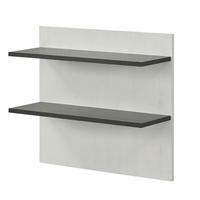 WANDPANEEL weiß Pinie, anthrazit Landhaus, Wandboard 60 x 54 cm - Anthrazit/Weiß, Holzwerkstoff (60/54/22cm) - Furn.Design