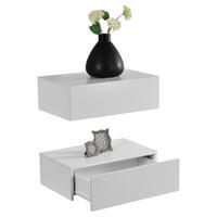 WANDREGAL-SET 2 TLG. Oslo - Weiß, Holzwerkstoff (46/15/30cm) - [en.casa]