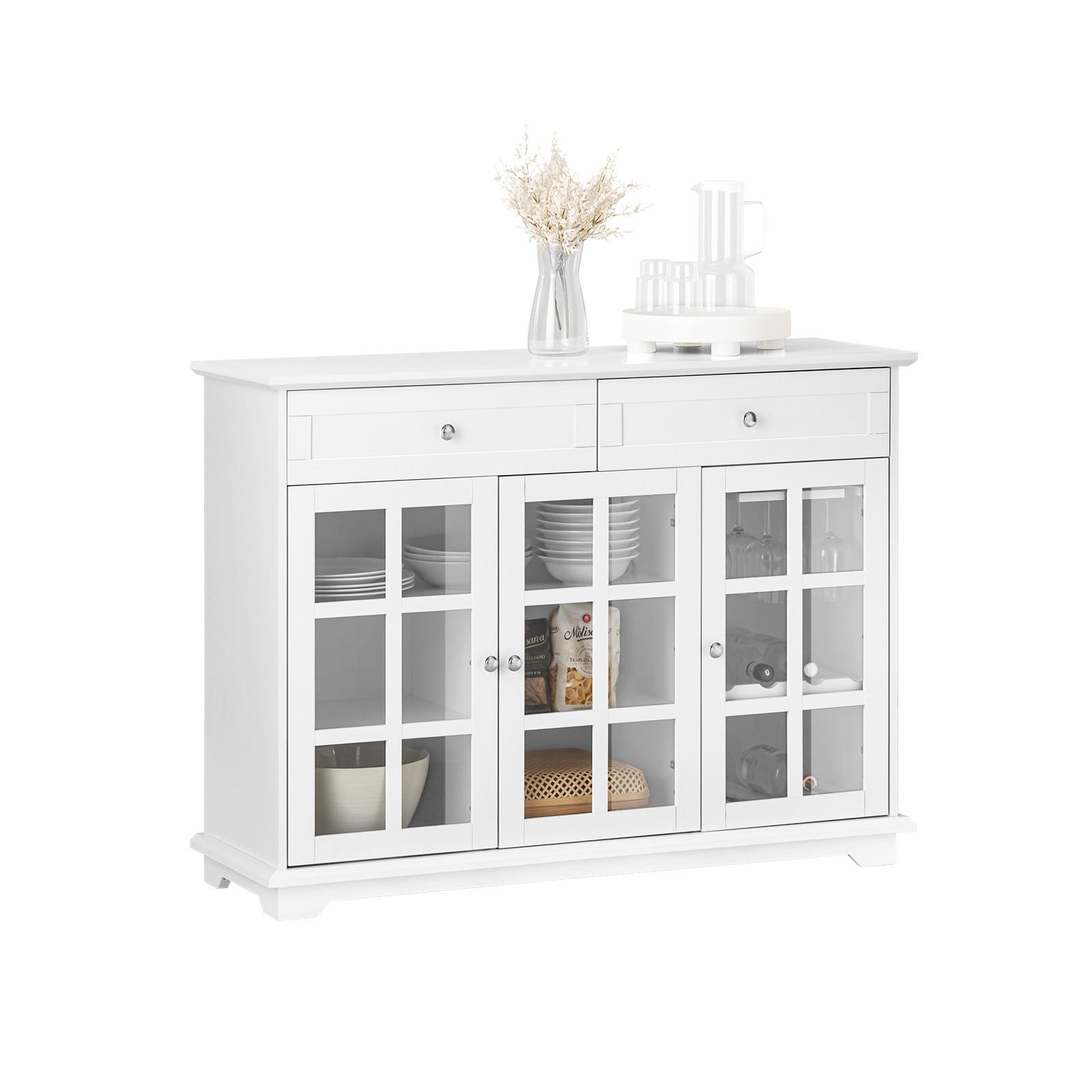 VITRINE Weiß - Weiß, Holz/Holzwerkstoff (119/90/40cm) - SoBuy