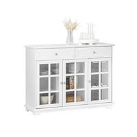 VITRINE Weiß - Weiß, Holz/Holzwerkstoff (119/90/40cm) - SoBuy