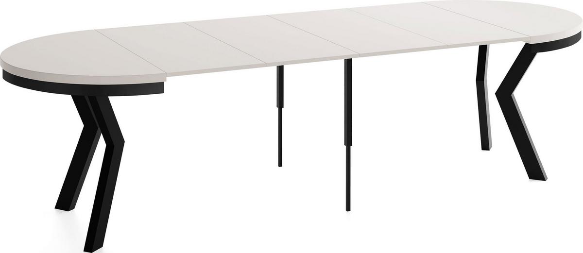 ESSTISCH Savio Neo rund ausziehbar verlängerbar XXL, Kaschmir 100-300/100/77 cm - Kaschmir/Beige, Holz/Holzwerkstoff (100/300/77cm) - WFL GROUP