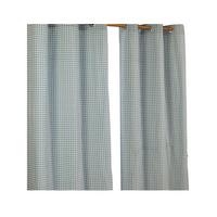 ÖSENVORHANG Vichy-Karo blickdicht 2er-Set, 137/182 cm - Blaugrau, Textil (137/182cm) - Homescapes