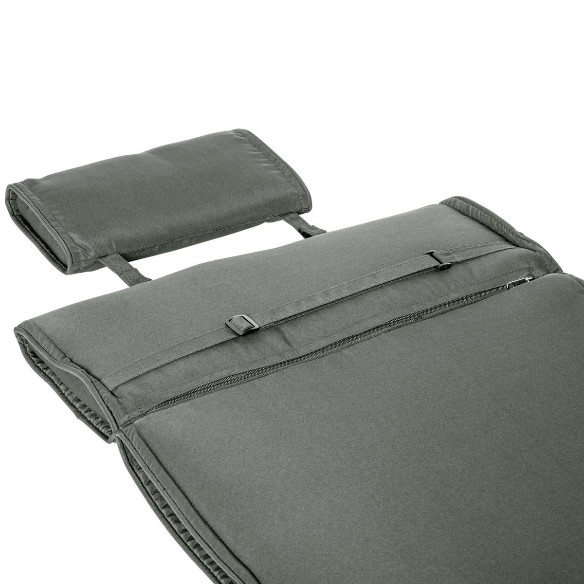 SITZKISSEN, Polyester, Baumwolle, Grau - Grau, Kunststoff (53/5/198cm) - Outsunny