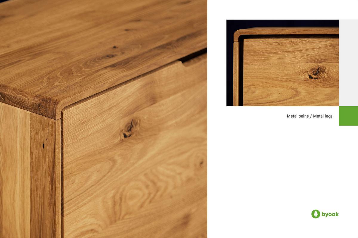 KOMMODE HOCH GREG Kernbuche - Kernbuche, Holz (90/92/40cm) - byoak