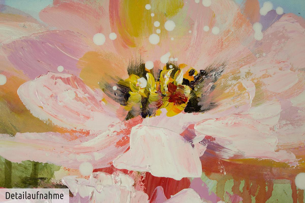 ACRYLBILD HANDGEMALT 90/60 cm - Pink, Holz/Textil (90/60cm) - KUNSTLOFT