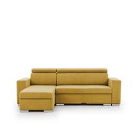 ECKSOFA Canton In Camelia - Gelb, Holzwerkstoff/Textil (260/173cm) - Fun Möbel