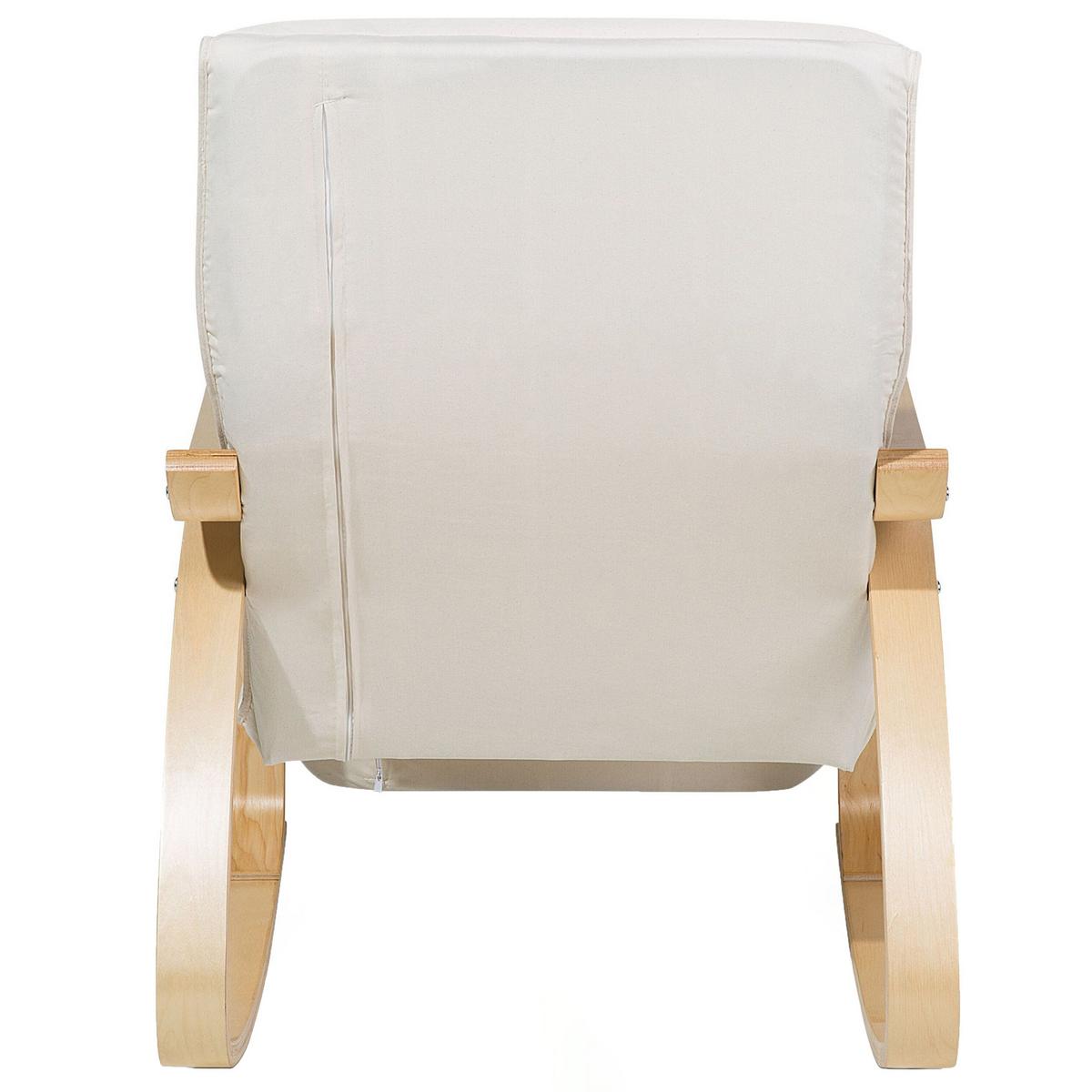 SCHAUKELSESSEL Polsterbezug Beige Weston - Beige, Holz/Textil (68/96/82cm) - Beliani