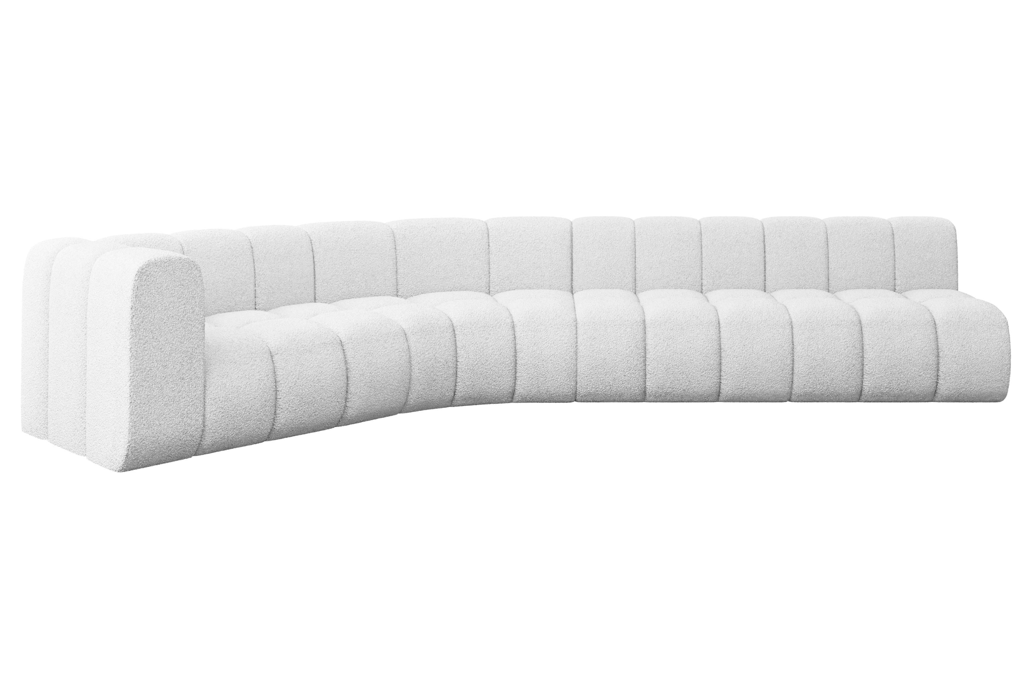 ECKSOFA modulares Sofa Karex-L2 - 399x194x70 cm Weiß - Weiß, Holzwerkstoff/Textil (399/194cm) - ALTDECOR