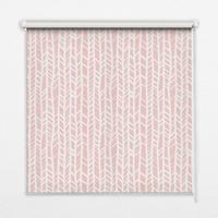 INNENROLLO - Fensterrollo - Rollo - 100x100 cm - Fischgrätmuster - Pink, Kunststoff (100/100/0.5cm) - TULUP
