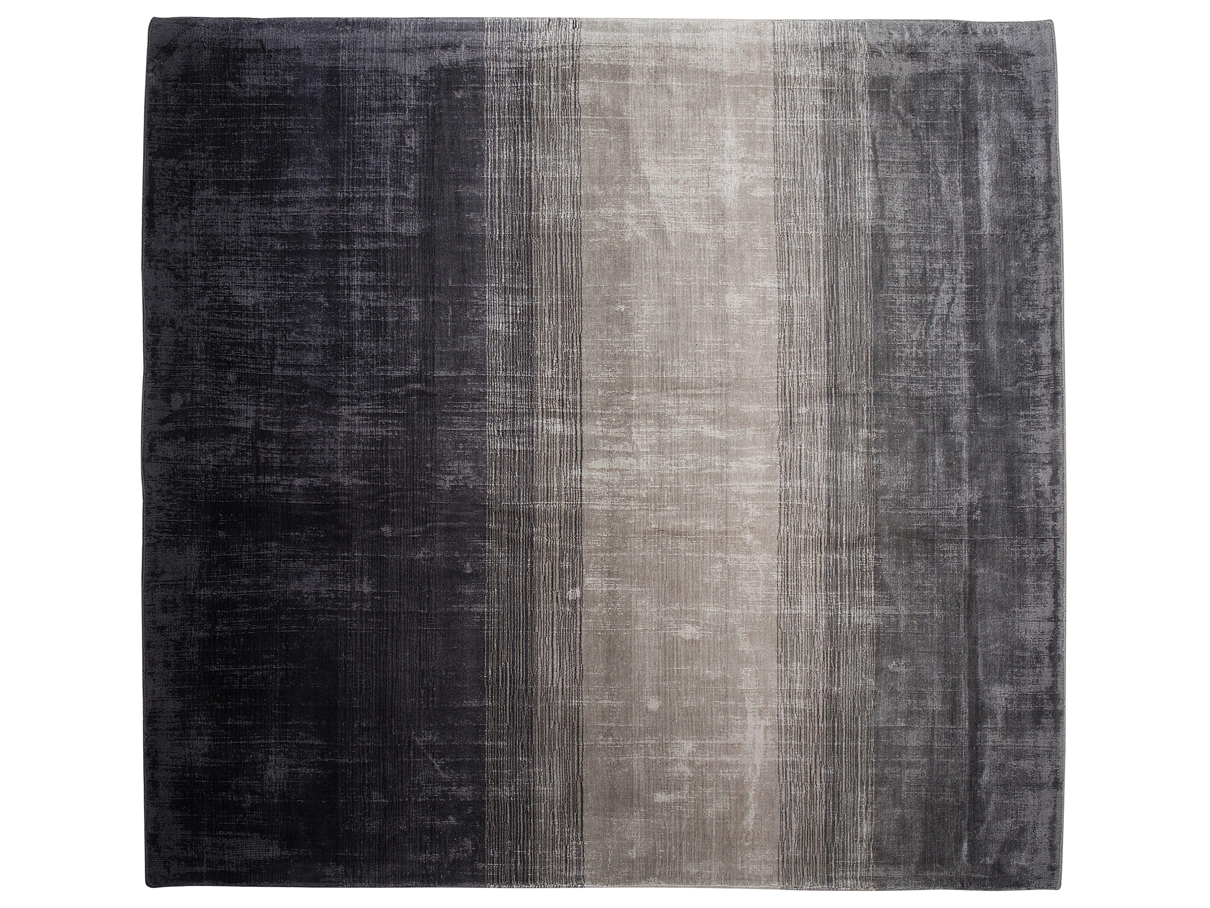 KURZFLOR-TEPPICH Ercis 200/200 cm - Schwarz, Naturmaterialien (200/200cm) - Beliani