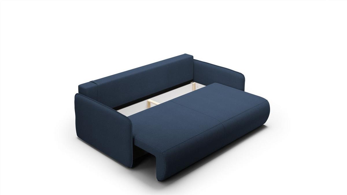 SCHLAFSOFA Calgary - Dunkelblau, Holzwerkstoff/Textil (216/86/105cm) - Fun Möbel
