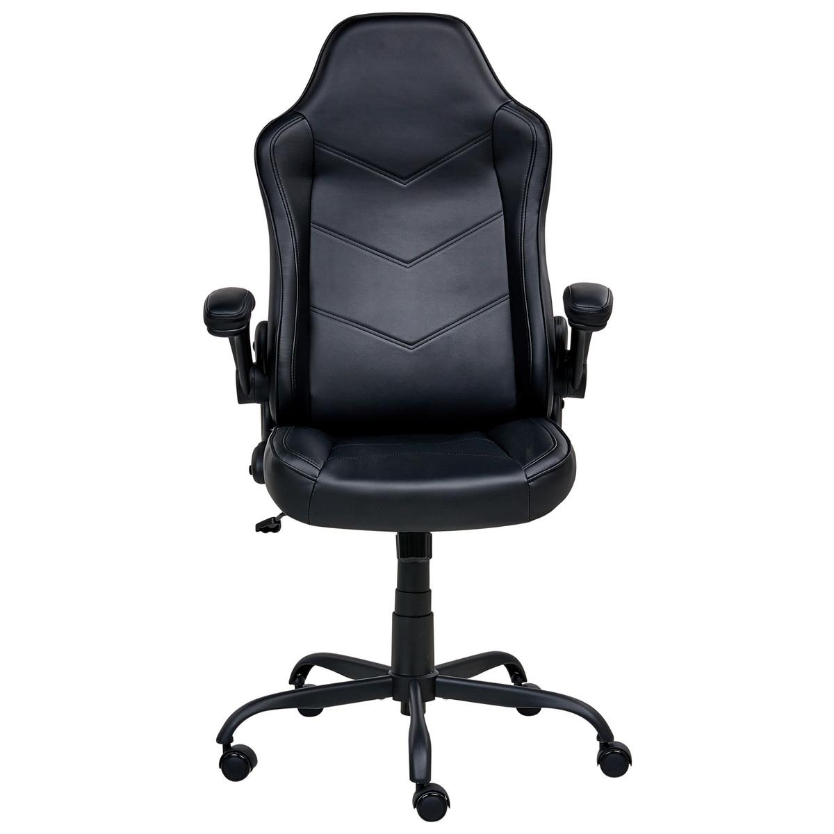 BÜROSTUHL Schwarz Triumpher - Schwarz, Kunststoff (51/115/51cm) - Beliani
