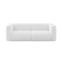 MODULARES Sofa 2-SITZER MIRA-S1 228x89x70 Weiß cm Bouclé - Schwarz/Weiß, Holzwerkstoff/Kunststoff (228/70/89cm) - ALTDECOR