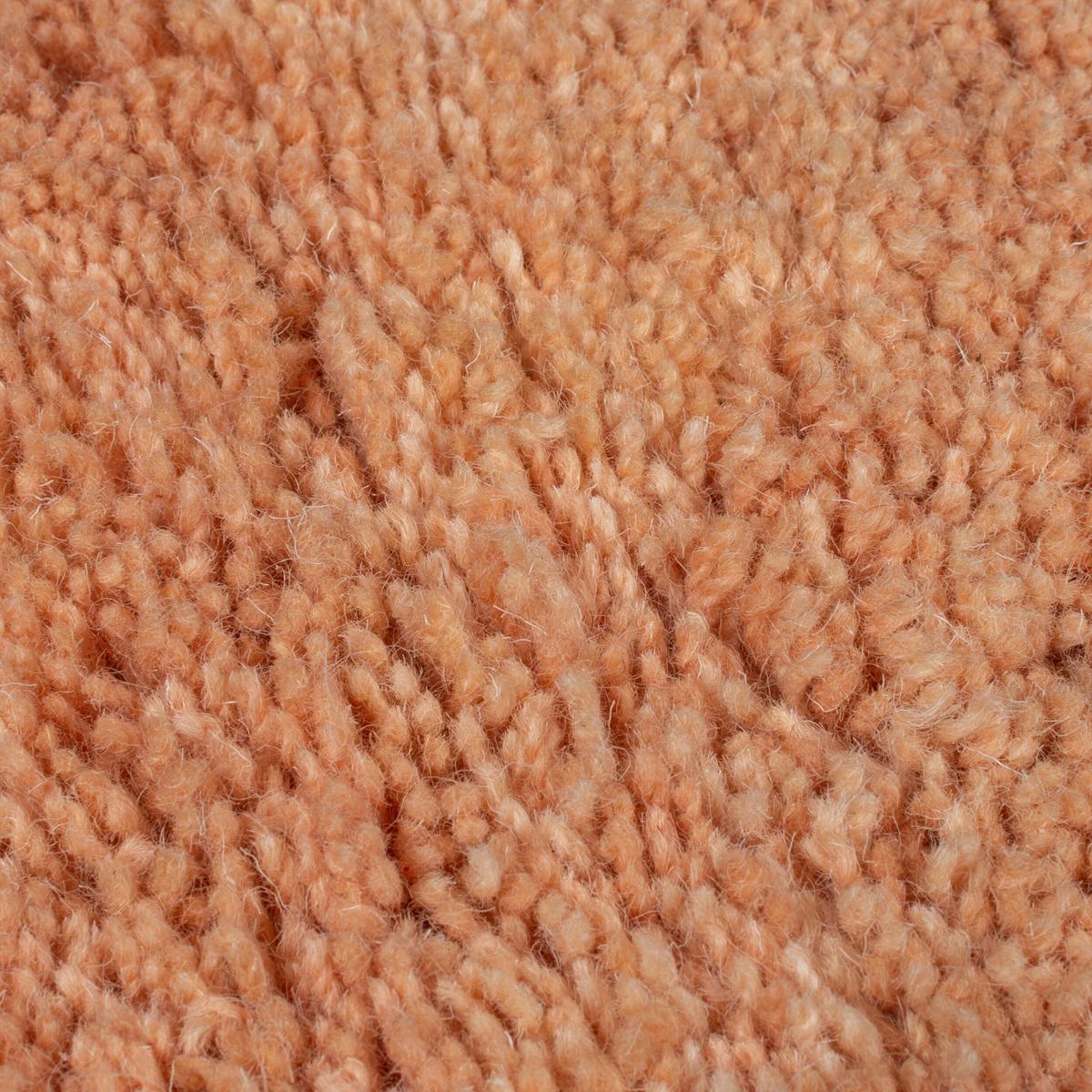 WOLLTEPPICH BRUE, mit Rautenmuster, Pfirsich, 200 x 290 cm - Orange, Textil (200/290cm) - KADIMA DESIGN