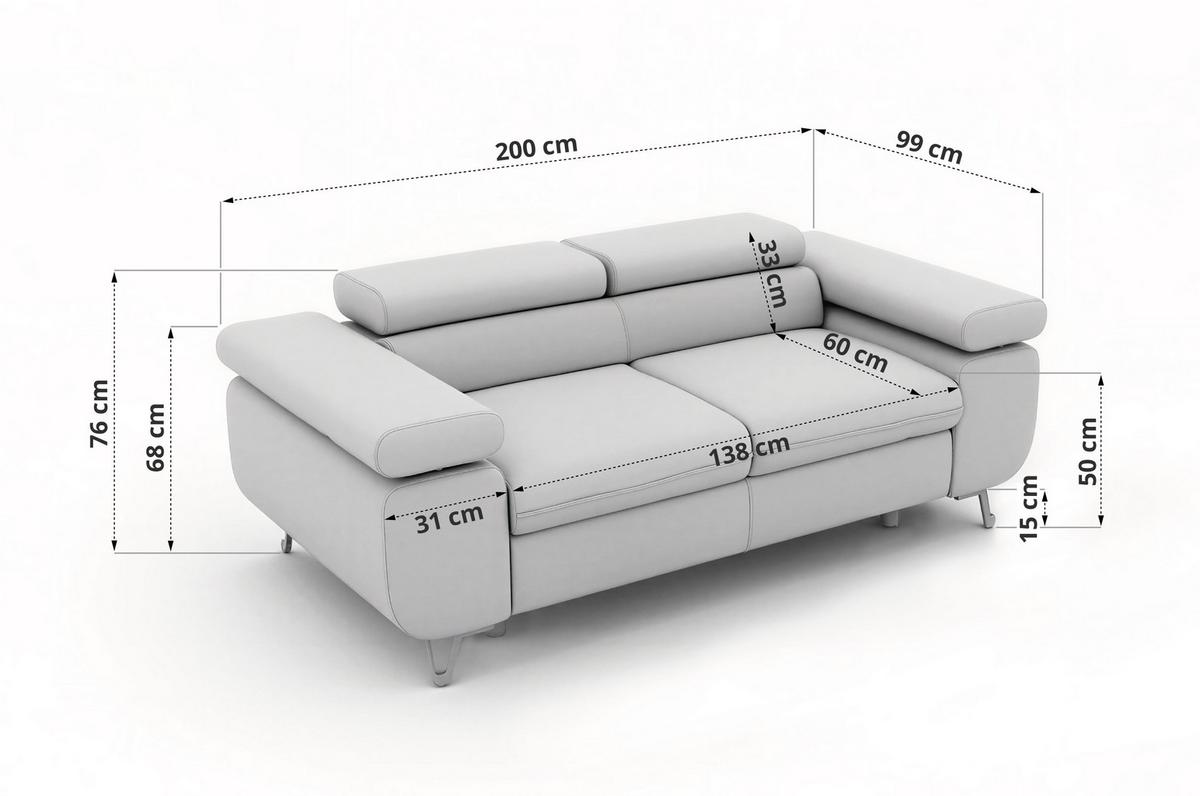 2-SITZER SOFA PETER - Dunkelgrau Velvet - Dunkelgrau/Schwarz, Textil/Metall (200/76/99cm) - MKS