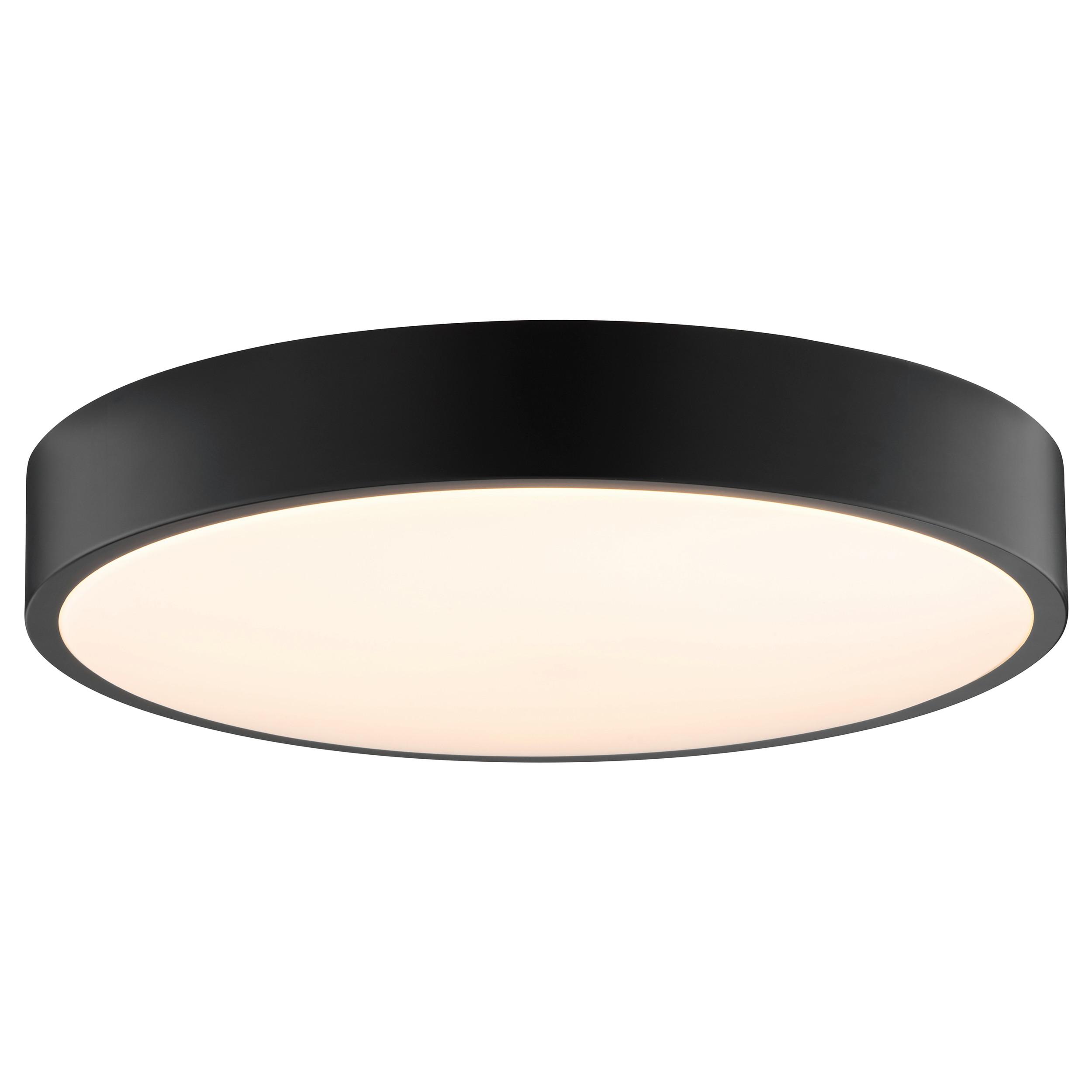 LED DECKENLEUCHTE Delvin Schwarz/Weiß 33/33/7 cm - Multicolor, Metall (33/33/7cm) - Brilliant