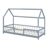 HAUSBETT Sisimiut - Hellgrau/Weiß, Holz (90/200cm) - [en.casa]