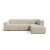 ECKSOFA Eluno Beige Rechts - Beige/Schwarz, Holz/Kunststoff (292/220cm) - Graingold