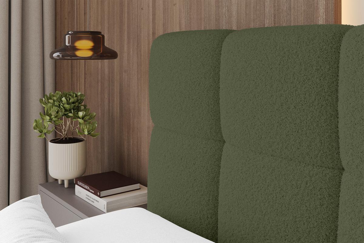 BOXBETT mit Matratze H3/H4 - FAMA-Z KING - 160x200 cm Grün Quelle - Grün, Holzwerkstoff (160/200cm) - ALTDECOR