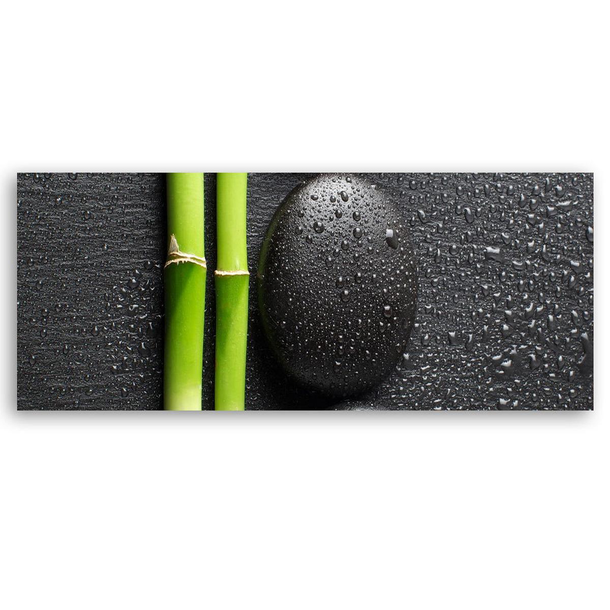 KUNSTDRUCK Schwarz 90/30 cm - Schwarz, Textil (90/30cm) - KUNSTLOFT