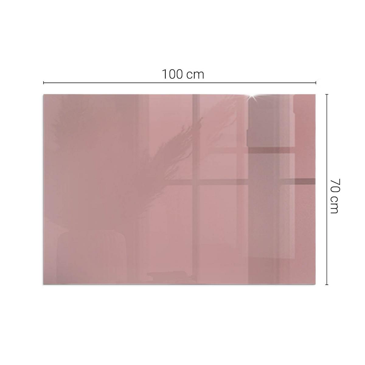 GLASPLATTE für Kamin 100x70 cm - Pink, Glas (100/70/0.4cm) - TULUP