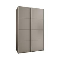 SCHWEBETÜRENSCHRANK 245,5/160/64 2-türig - Kaschmir/Silberfarben, Holz/Metall (160/245/64cm) - Abiks Möbel